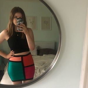 Retro 60’s Colourblock Mini Skirt